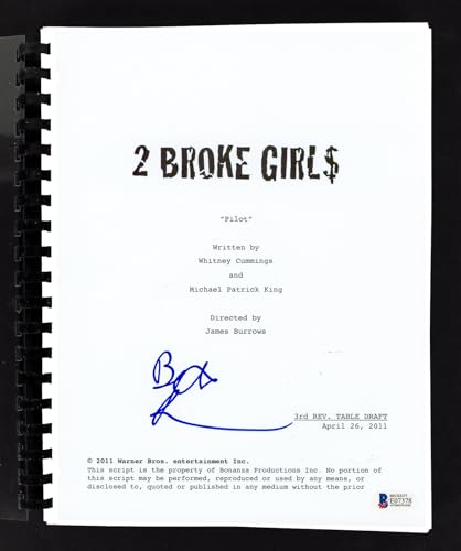 Beth Behrs Authentic Signed 2 Broke Girls Pilot Episode Tv Script BAS #E07378