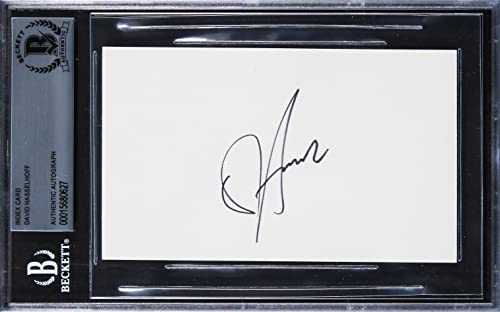 David Hasselhoff Knight Rider Authentic Signed 3x5 Index Card BAS Slabbed