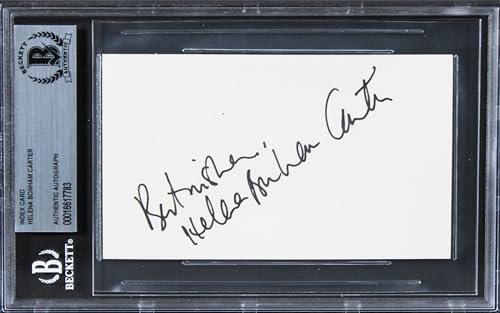 Helena Bonham Carter Fight Club "Best Wishes" Signed 3x5 Index Card BAS Slabbed