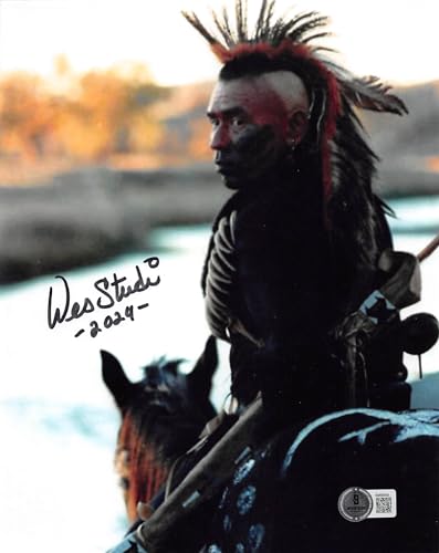 Wes Studi Dances with Wolves Authentic Signed 8x10 Vertical Photo BAS 1