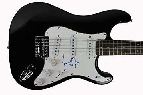 James Taylor Authentic Signed Black Electric Guitar Autographed BAS #C56787