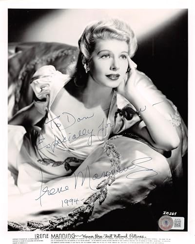 Irene Manning Yankee Doodle Dandy "For You-1994" Signed 8x10 Photo BAS #BL44734