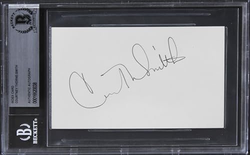 Courtney Thorne-Smith Lucas Authentic Signed 3x5 Index Card BAS Slabbed