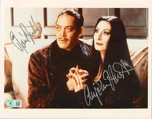 Raul Julia & Angelica Houston The Addams Family Signed 8x10 Photo BAS #AD64468