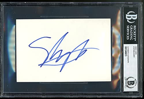 Stephen Dorff Embattled Authentic Signed 4x6 Index Card Autographed BAS Slabbed