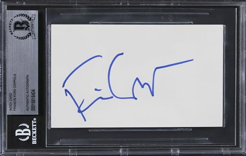 Francis Ford Coppola The Godfather Authentic Signed 3x5 Index Card BAS Slabbed 1