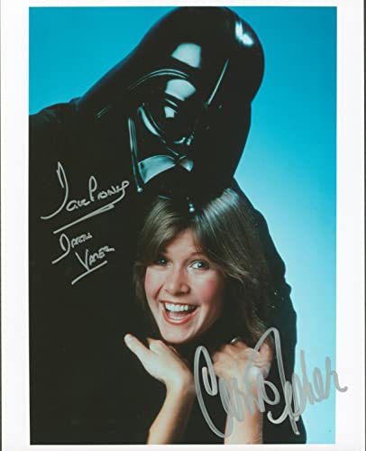 Carrie Fisher & David Prowse Star Wars Authentic Signed 8x10 Photo BAS #AB14170