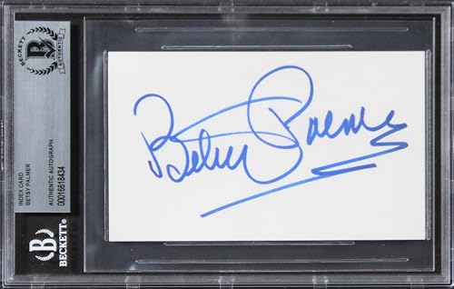 Betsy Palmer Friday The 13th Authentic Signed 3x5 Index Card BAS Slabbed 3