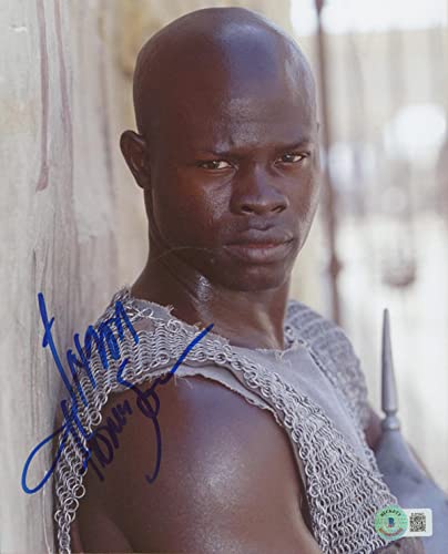Djimon	Hounsou Gladiator Authentic Signed 8x10 Photo Autographed BAS #BJ63943