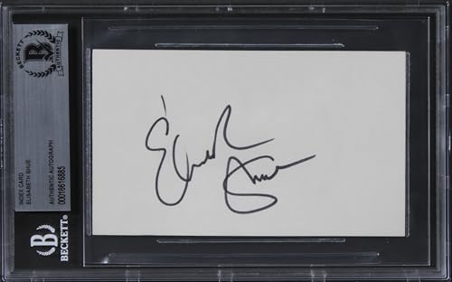 Elisabeth Shue The Karate Kid Authentic Signed 3x5 Index Card BAS Slabbed 1