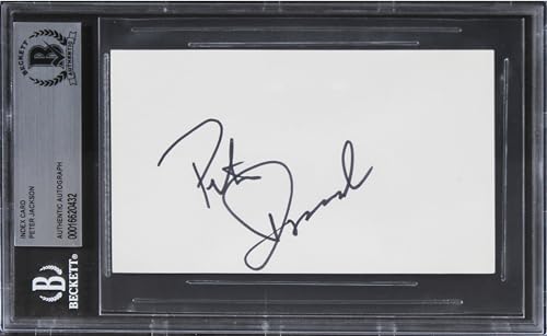 Peter Jackson Lord of the Rings Authentic Signed 3x5 Index Card BAS Slabbed