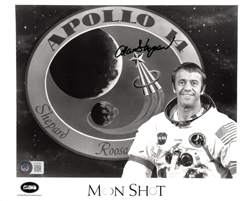 Alan Shepard Apollo 14 Authentic Signed 8x10 Black & White Photo BAS #AC26891