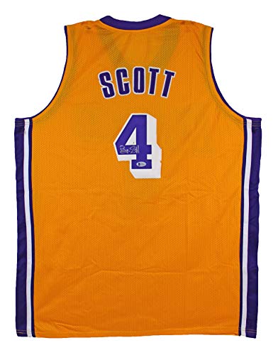 Byron Scott Authentic Signed Yellow Pro Style Jersey BAS Witnessed #K03643