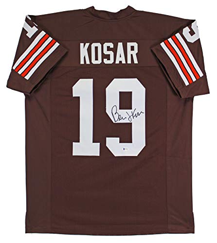 Bernie Kosar Authentic Signed Brown Pro Style Jersey Autographed BAS Witnessed