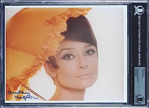 Audrey Hepburn Breakfast At Tiffany's Authentic Signed 8x10 Photo BAS Slabbed