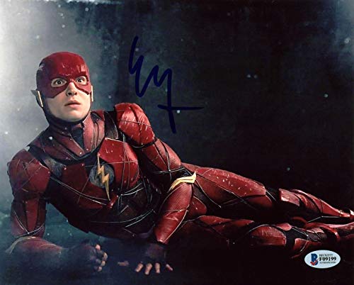 Ezra Miller Justice League Authentic Signed 8x10 Photo Autographed BAS #F09199