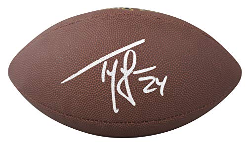 Patriots Ty Law Authentic Signed Wilson Super Grip Nfl Football BAS Witnessed