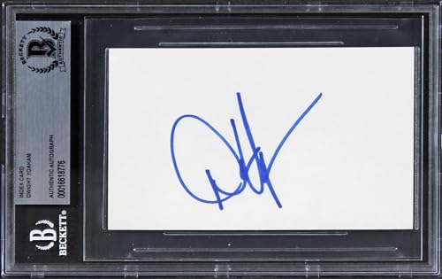 Dwight Yoakam Sling Blade Authentic Signed 3x5 Index Card BAS Slabbed