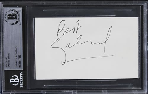 Gabriel Byrne The Usual Suspects Authentic Signed 3x5 Index Card BAS Slabbed 3
