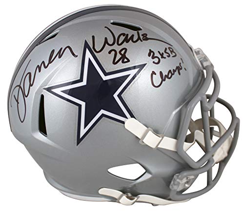 Cowboys Darren Woodson "3x SB Champ" Signed Full Size Speed Rep Helmet BAS Wit
