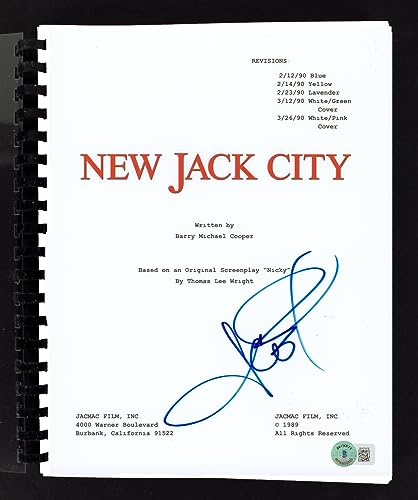 Ice-T New Jack City Authentic Signed Movie Script Autographed BAS #BH01618