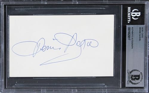 Denise Darcel Vera Cruz Authentic Signed 3x5 Index Card BAS Slabbed 1