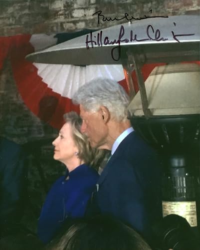 Bill Clinton & Hillary Rodham Clinton Authentic Signed 8x10 Photo BAS #AB77950