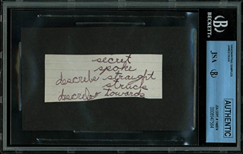 James Dean 1.5x3.5 Handwriting Sample from 5th Grade Notebook JSA Slab #8947584