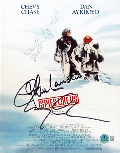 Chevy Chase & John Landis Spies Like Us Signed 8x10 Photo BAS #1W312214