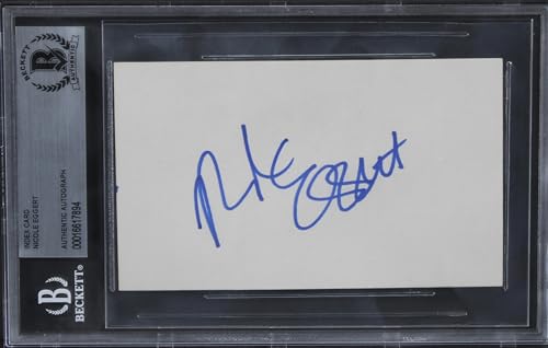 Nicole Eggert Charles in Charge Authentic Signed 3x5 Index Card BAS Slabbed