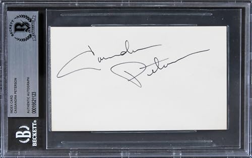 Cassandra Peterson Elvira: Mistress of the Dark Signed 3x5 Index Card BAS Slab