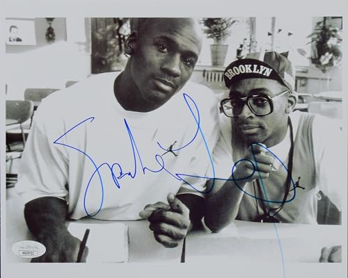 Spike Lee Authentic Signed 8x10 B&W Photo w/ Michael Jordan JSA #NN39731