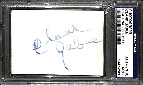 Clark Gable Gone with the Wind Authentic Signed 2.5X3.5 Photo PSA/DNA Slabbed