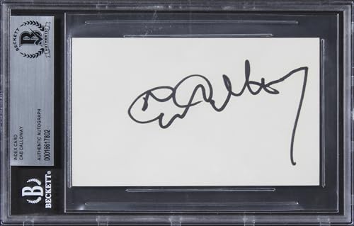 Cab Calloway Musician Authentic Signed 3x5 Index Card Autographed BAS Slabbed 3