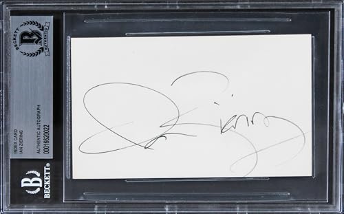 Ian Ziering Beverly Hills 90210 Authentic Signed 3x5 Index Card BAS Slabbed 2