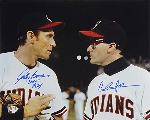 Charlie Sheen & Corbin Bernsen Major League Signed 16x20 Photo BAS Witnessed