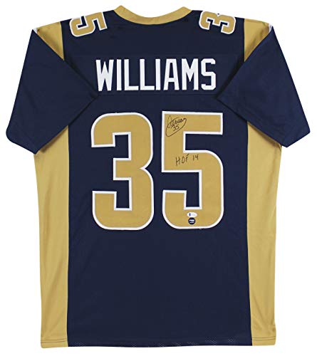 Aeneas Williams "HOF 14" Authentic Signed Navy Blue Pro Style Jersey BAS Witness