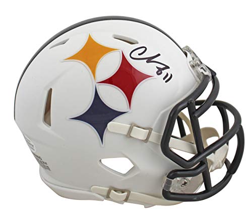 Steelers Chase Claypool Authentic Signed AMP Speed Mini Helmet BAS Witnessed