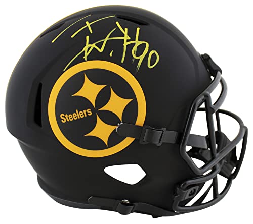Steelers T.J. Watt Authentic Signed Eclipse Full Size Speed Rep Helmet BAS Wit