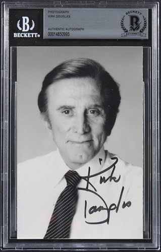 Kirk Douglas Spartacus Authentic Signed 3.5x5.5 Photo Autographed BAS Slabbed