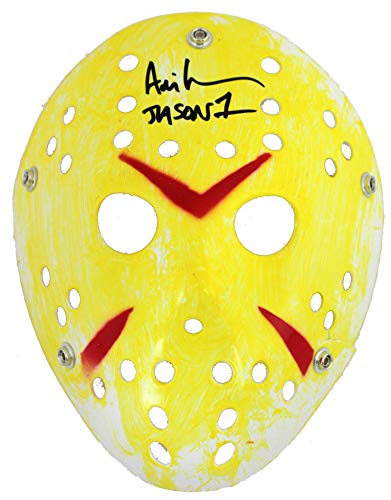 Ari Lehman Friday The 13th "Jason 1" Signed Yellow Jason Mask BAS #D67926