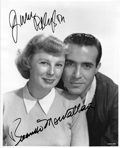 June Allyson & Ricardo Montalban Right Cross Signed 8x9.5 Photo BAS #BN29187