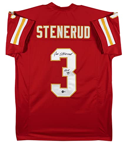 Jan Stenerud "HOF 91" Authentic Signed Red Pro Style Jersey BAS Witnessed