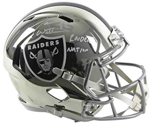 Raiders Jason Witten Raider Nation Signed Chrome Full Size Speed Rep Helmet BAS