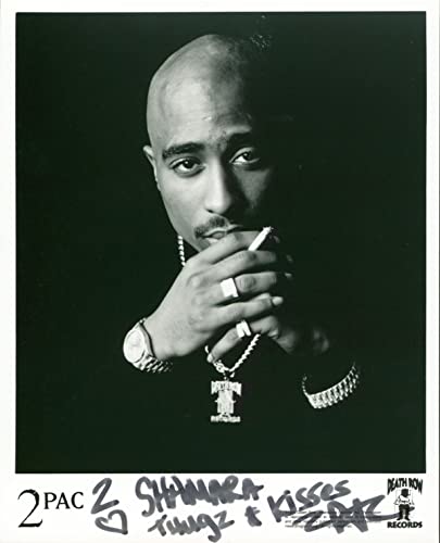 Tupac Shakur "Thugz & Kisses" Signed 8x10 B&W Promotional Photo JSA #XX22849