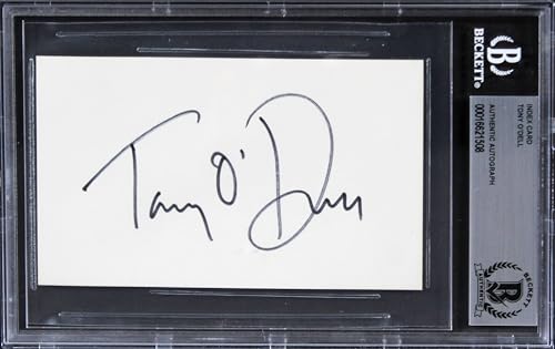 Tony O'Dell The Karate Kid Authentic Signed 3x5 Index Card BAS Slabbed