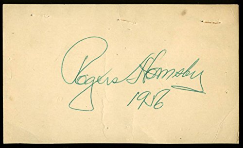 Cardinals Rogers Hornsby "1956" Authentic Signed 3.25x5.5 Postcard JSA #Y33789