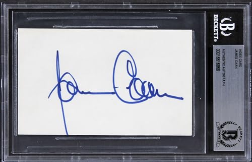 James Caan The Godfather Authentic Signed 3x5 Index Card Autographed BAS Slabbed