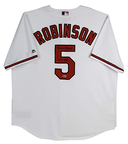 Orioles Brooks Robinson "HOF 1983" Signed White Majestic Jersey BAS Witnessed