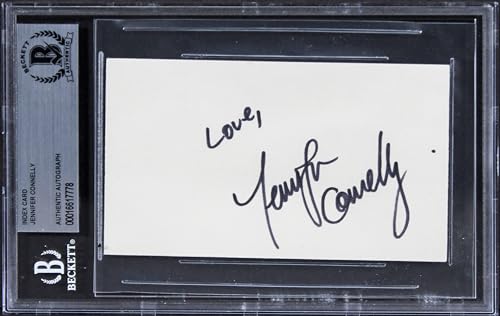 Jennifer Connelly Top Gun Maverick "Love" Signed 3x5 Index Card BAS Slabbed